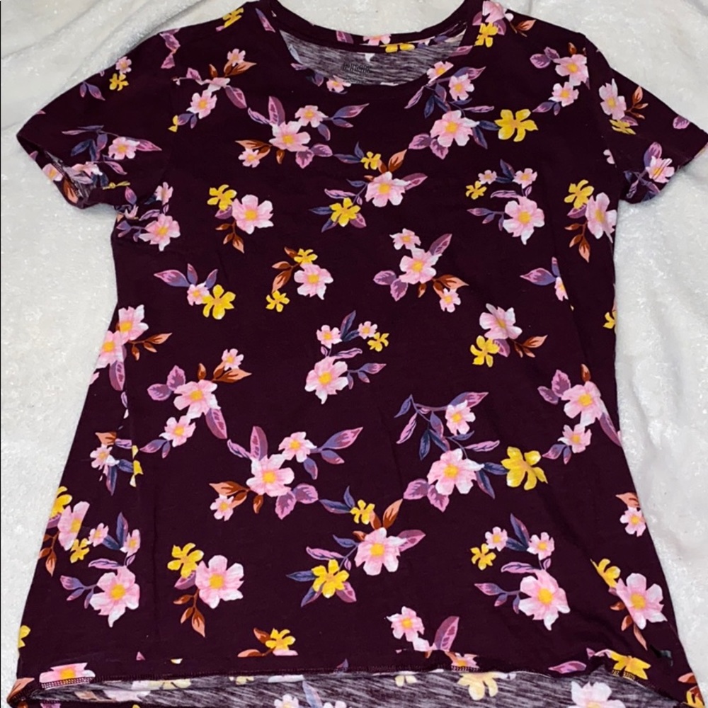 Floral VS Pink tee